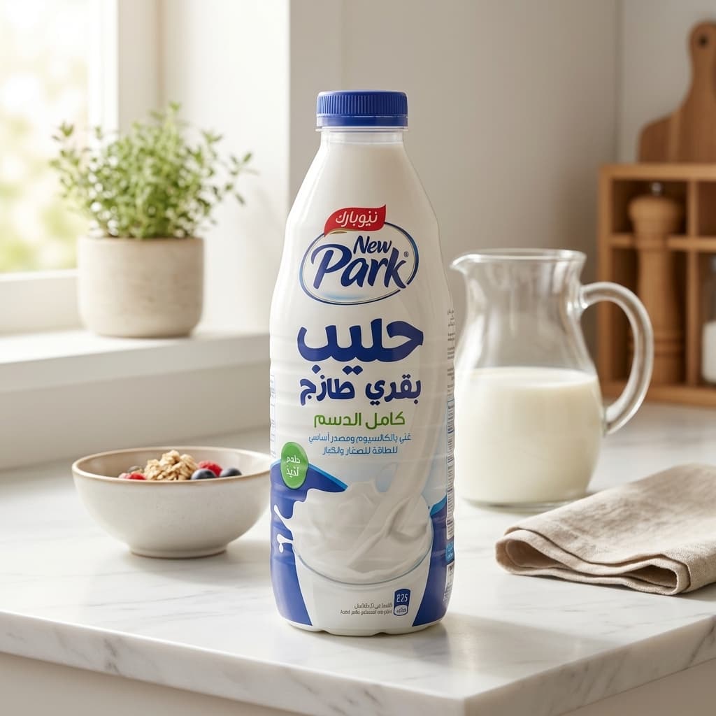 حليب نيو بارك بقري طازج كامل الدسم - 1